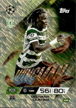 Geovany Quenda Sporting CP Topps Match Attax EXTRA UEFA Club Competitions 2025/26 Wingman #189