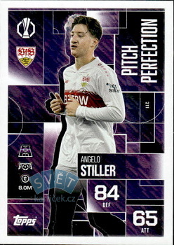 Angelo Stiller VfB Stuttgart Topps Match Attax EXTRA UEFA Club Competitions 2025/26 Pitch Perfection #211