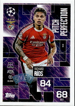 Richard Rios SL Benfica Topps Match Attax EXTRA UEFA Club Competitions 2025/26 Pitch Perfection #215
