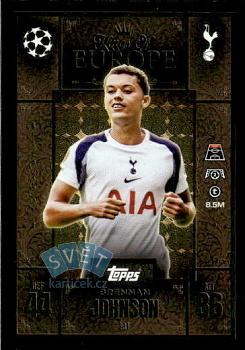 Brennan Johnson Tottenham Hotspur Topps Match Attax EXTRA UEFA Club Competitions 2025/26 Kings of Europe #231