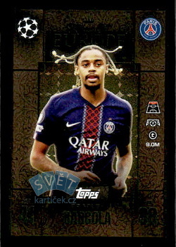 Bradley Barcola Paris Saint-Germain Topps Match Attax EXTRA UEFA Club Competitions 2025/26 Kings of Europe #243