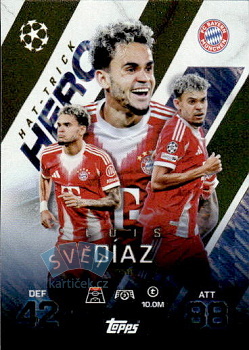 Luis Diaz Bayern Munchen Topps Match Attax EXTRA UEFA Club Competitions 2025/26 Hat-Trick Hero #258