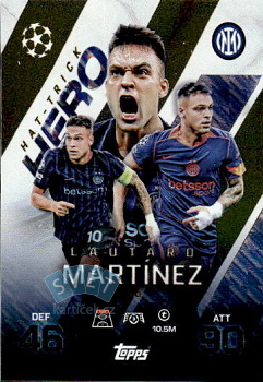 Lautaro Martinez Internazionale Milano Topps Match Attax EXTRA UEFA Club Competitions 2025/26 Hat-Trick Hero #260