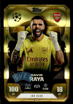 David Raya Arsenal Topps Match Attax EXTRA UEFA Club Competitions 2025/26 100 Club #280