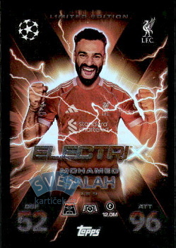 Mohamed Salah Liverpool Topps Match Attax EXTRA UEFA Club Competitions 2025/26 Limited Edition - ElectriX #LE03