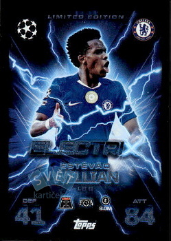 Estevao Willian Chelsea Topps Match Attax EXTRA UEFA Club Competitions 2025/26 Limited Edition - ElectriX #LE06