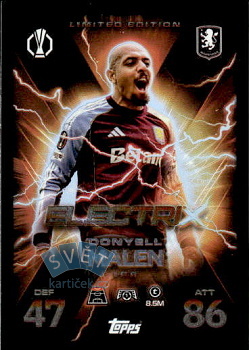 Donyell Malan Aston Villa Topps Match Attax EXTRA UEFA Club Competitions 2025/26 Limited Edition - ElectriX #LE08