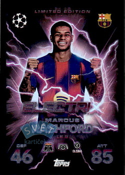 Marcus Rashford FC Barcelona Topps Match Attax EXTRA UEFA Club Competitions 2025/26 Limited Edition - ElectriX #LE09