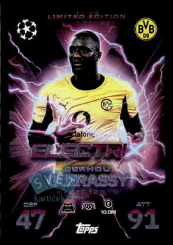 Serhou Guirassy Borussia Dortmund Topps Match Attax EXTRA UEFA Club Competitions 2025/26 Limited Edition - ElectriX #LE12