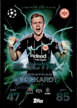 Jonathan Burkardt Eintracht Frankfurt Topps Match Attax EXTRA UEFA Club Competitions 2025/26 Limited Edition - ElectriX #LE13