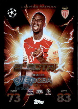Paul Pogba AS Monaco Topps Match Attax EXTRA UEFA Club Competitions 2025/26 Limited Edition - ElectriX #LE14
