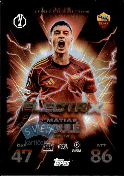 Matias Soule AS Roma Topps Match Attax EXTRA UEFA Club Competitions 2025/26 Limited Edition - ElectriX #LE16