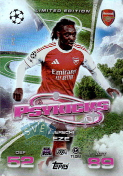 Eberechi Eze Arsenal Topps Match Attax EXTRA UEFA Club Competitions 2025/26 Limited Edition - Psykicks #PS1