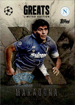 Diego Maradona SSC Napoli Topps Match Attax EXTRA UEFA Club Competitions 2025/26 X Greats Limited Edition #LE XG 4