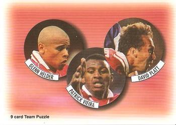 Glenn Helder Patrick Vieira David Platt Arsenal 1997/98 Futera Fans' Selection #4