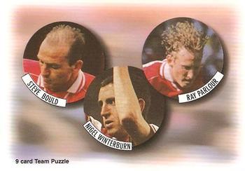 Steve Bould Nigel Winterburn Ray Parlour Arsenal 1997/98 Futera Fans' Selection #8