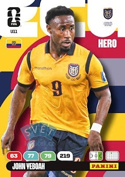 John Yeboah Ecuador Panini FIFA World Cup 2026 Adrenalyn XL Upgrade #U11