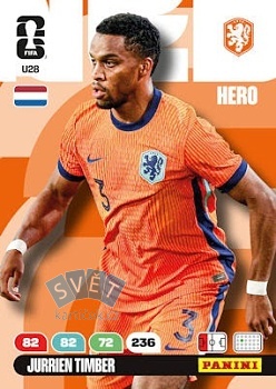 Jurrien Timber Netherlands Panini FIFA World Cup 2026 Adrenalyn XL Upgrade #U28