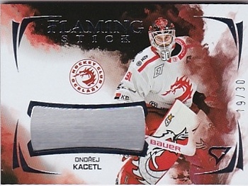 Ondrej Kacetl Trinec Tipsport ELH 2025/26 SportZoo 2. serie Flaming Stick /30 #FS-OK