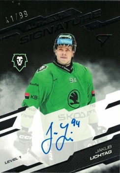 Jakub Lichtag Mlada Boleslav Tipsport ELH 2025/26 SportZoo 2. serie Authentic Signature Level 1 /99 #SL1-LI