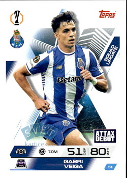 Gabri Veiga FC Porto Topps Match Attax EXTRA UEFA Club Competitions 2025/26 Squad Update #51