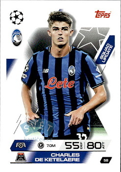 Charles De Ketelaere Atalanta Topps Match Attax EXTRA UEFA Club Competitions 2025/26 Squad Update #58