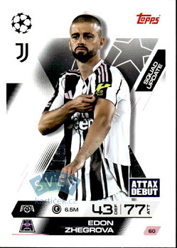 Edon Zhegrova Juventus FC Topps Match Attax EXTRA UEFA Club Competitions 2025/26 Squad Update #60
