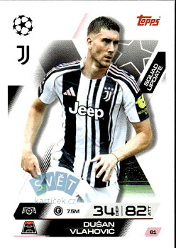 Dusan Vlahovic Juventus FC Topps Match Attax EXTRA UEFA Club Competitions 2025/26 Squad Update #61