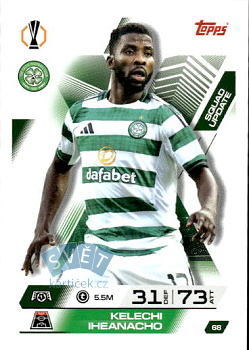 Kelechi Iheanacho Celtic Glasgow Topps Match Attax EXTRA UEFA Club Competitions 2025/26 Squad Update #68