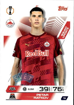 Peter Ratkov Red Bull Salzburg Topps Match Attax EXTRA UEFA Club Competitions 2025/26 Squad Update #72