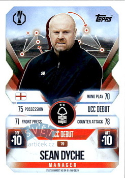 Sean Dyche Nottingham Forest Topps Match Attax EXTRA UEFA Club Competitions 2025/26 Manager #79