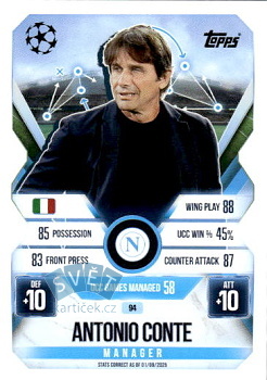 Antonio Conte SSC Napoli Topps Match Attax EXTRA UEFA Club Competitions 2025/26 Manager #94