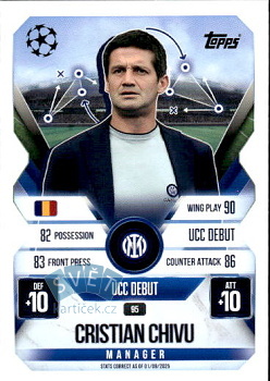 Cristian Chivu Internazionale Milano Topps Match Attax EXTRA UEFA Club Competitions 2025/26 Manager #95