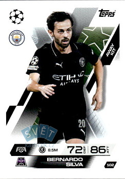 Bernardo Silva Manchester City Topps Match Attax EXTRA UEFA Club Competitions 2025/26 Away Kit #102