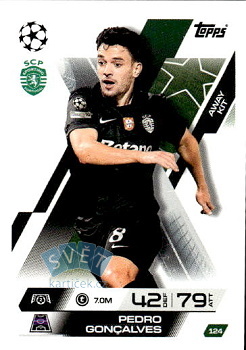 Pedro Goncalves Sporting CP Topps Match Attax EXTRA UEFA Club Competitions 2025/26 Away Kit #124