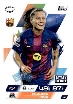 Claudia Pina FC Barcelona Topps Match Attax EXTRA UEFA Club Competitions 2025/26 UEFA Women's Champions League #145