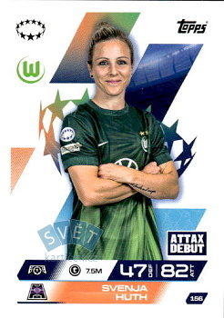 Svenja Huth VfL Wolfsburg Topps Match Attax EXTRA UEFA Club Competitions 2025/26 UEFA Women's Champions League #156