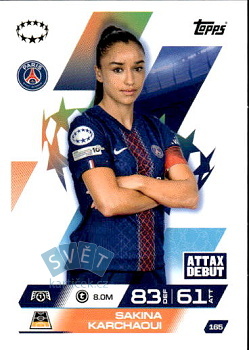 Sakina Karchaoul Paris Saint-Germain Topps Match Attax EXTRA UEFA Club Competitions 2025/26 UEFA Women's Champions League #165