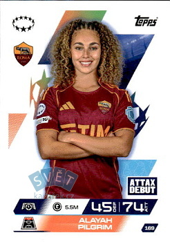 Alayah Pilgrim AS Roma Topps Match Attax EXTRA UEFA Club Competitions 2025/26 UEFA Women's Champions League #169