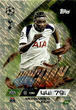 Mohammed Kudus Tottenham Hotspur Topps Match Attax EXTRA UEFA Club Competitions 2025/26 Wingman #177