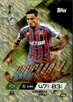 Yeremy Pino Crystal Palace Topps Match Attax EXTRA UEFA Club Competitions 2025/26 Wingman #179