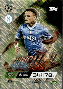 Noa Lang SSC Napoli Topps Match Attax EXTRA UEFA Club Competitions 2025/26 Wingman #194