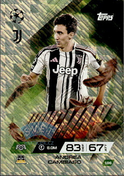 Andrea Cambiaso Juventus FC Topps Match Attax EXTRA UEFA Club Competitions 2025/26 Wingman #196