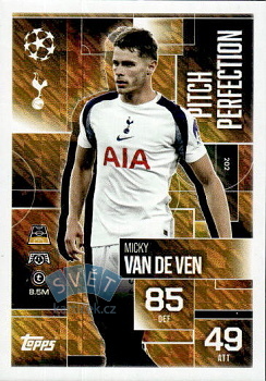 Micky van de Ven Tottenham Hotspur Topps Match Attax EXTRA UEFA Club Competitions 2025/26 Pitch Perfection #202