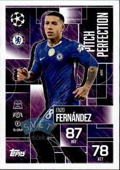 Enzo Fernandez Chelsea Topps Match Attax EXTRA UEFA Club Competitions 2025/26 Pitch Perfection #209