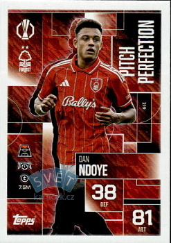 Dan Ndoye Nottingham Forest Topps Match Attax EXTRA UEFA Club Competitions 2025/26 Pitch Perfection #219