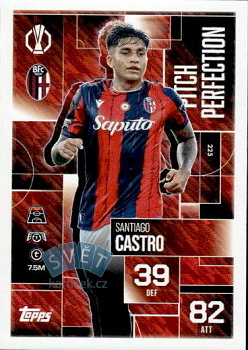 Santiago Castro Bologna Topps Match Attax EXTRA UEFA Club Competitions 2025/26 Pitch Perfection #225