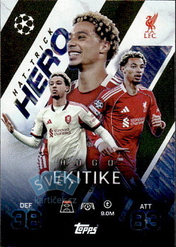 Hugo Ekitike Liverpool Topps Match Attax EXTRA UEFA Club Competitions 2025/26 Hat-Trick Hero #253