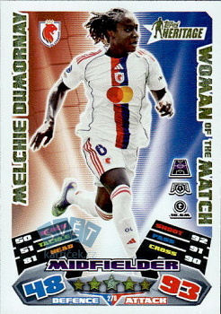 Melchie Dumornay Olympique Lyonnais Topps Match Attax EXTRA UEFA Club Competitions 2025/26 Topps Heritage - Woman of the Match #278