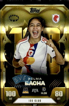 Selma Bacha Olympique Lyonnais Topps Match Attax EXTRA UEFA Club Competitions 2025/26 100 Club UEFA Women's Champions League #287